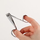 Кусачки-книпсер маникюрные, в форме ножниц, 7,5 см, цвет серебристый - Фото 8