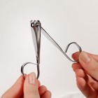 Кусачки-книпсер маникюрные, в форме ножниц, 7,5 см, цвет серебристый - Фото 9