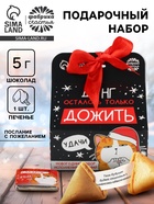 Подарочный набор новогодний «Котэ», печенье с предсказанием, шоколад, послание с пожеланием - Фото 1