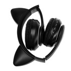 УЦЕНКА Наушники - Кошки MYBIT W-32, беспроводные, MIC, BT 5.0, AUX, microSD, MP3, 400 мАч, чёрные - Фото 8