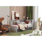 Кровать односпальная «Юта 1800» с ящиками, 1982×900×1000 мм, цвет бетон светлый/бетон тёмный - Фото 1