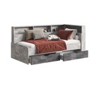 Кровать односпальная «Юта 1800» с ящиками, 1982×900×1000 мм, цвет бетон светлый/бетон тёмный - Фото 2