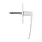 Ручка оконная ТУНДРА, металлическая, d=7 мм, штырь 35 мм, длина 80 мм, белая - Фото 3