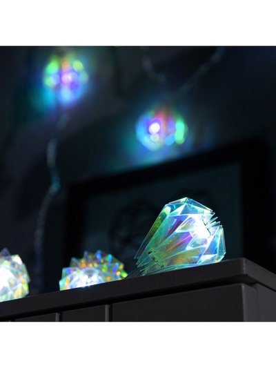 Гирлянда «Нить» 2.5 м с насадками «Груши», IP20, прозрачная нить, 10 LED, свечение белое, 220 В