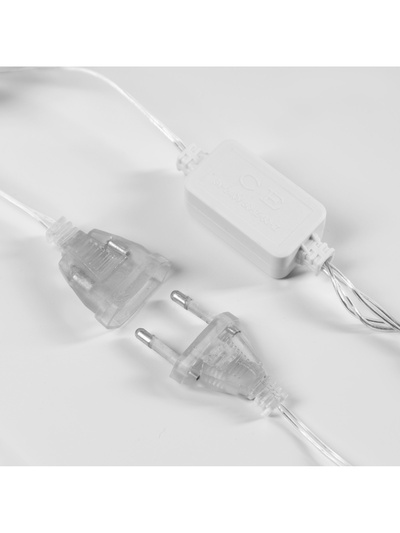 Гирлянда «Нить» 2.5 м с насадками «Груши», IP20, прозрачная нить, 10 LED, свечение белое, 220 В