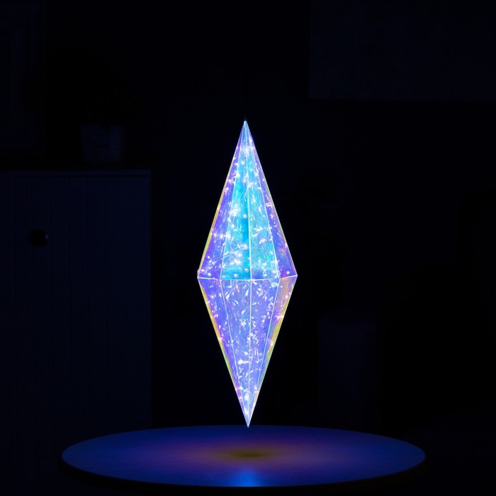 Светодиодная фигура «Кристалл» 15 × 45 × 15 см, пластик, 220 В, свечение белое - фото 1919702856