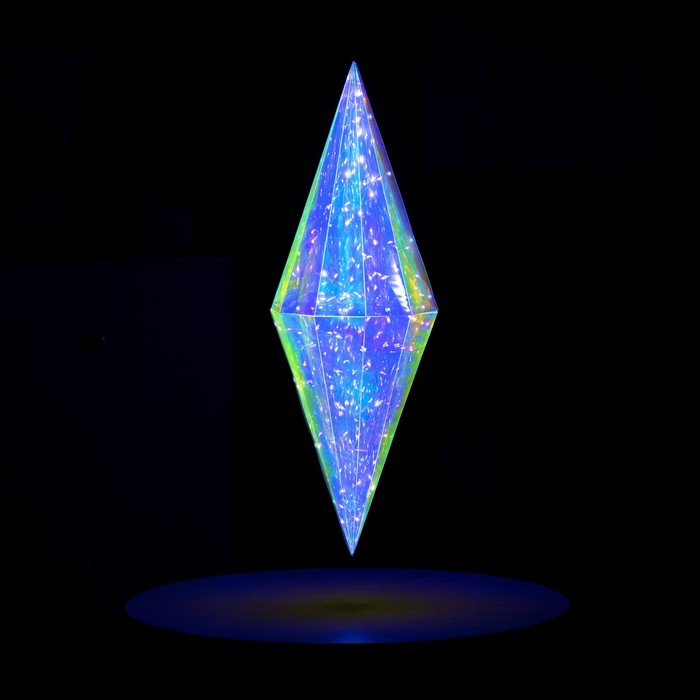 Светодиодная фигура «Кристалл» 18 × 60 × 18 см, пластик, 220 В, свечение белое
