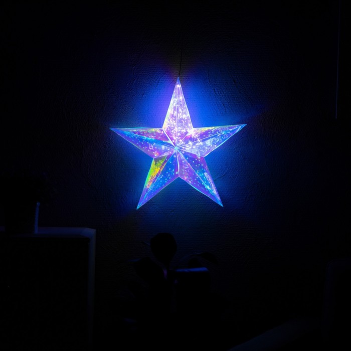 Светодиодная фигура «Звезда» 36 см, пластик, 220 В, свечение белое - фото 1919702865