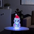 Светодиодная фигура «Снеговик» 16 × 30 × 15 см, пластик, USB, свечение белое - фото 2144509