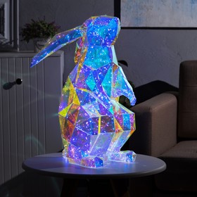 Светодиодная фигура «Заяц» 35 × 55 × 25 см, пластик, 220 В, свечение белое