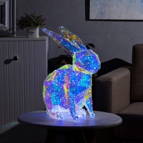 Светодиодная фигура «Заяц» 42 × 47 × 23 см, пластик, 220 В, свечение белое
