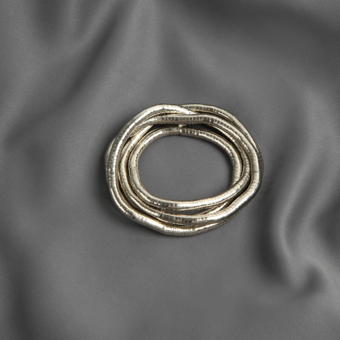 Подхват для штор «Гибкий шнур», d = 7 мм, 50 см, цвет серебряный