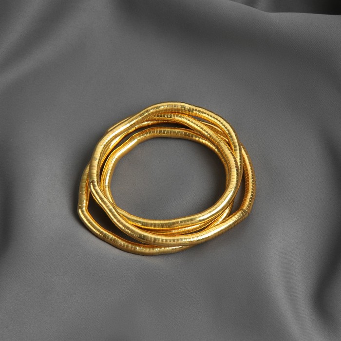 Подхват для штор «Гибкий шнур», d = 7 мм, 50 см, цвет золотой - фото 1910782891