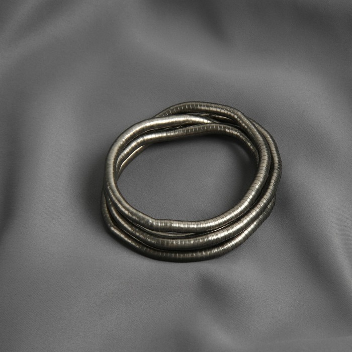 Подхват для штор «Гибкий шнур», d = 7 мм, 50 см, цвет чёрный никель - фото 1910782897