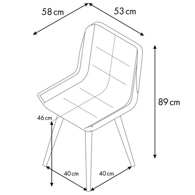 Стул обеденный Polini Home Verona SM, цвет мятный-чёрный