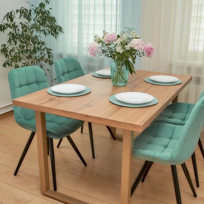Стул обеденный Polini Home Verona SM, цвет мятный-чёрный