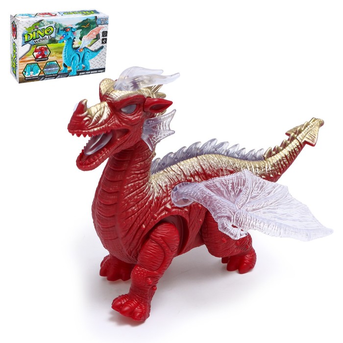 УЦЕНКА Динозавр «Дракон», работает от батареек, световые и звуковые эффекты, цвета МИКС - Фото 1