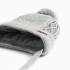 Шапка детская, цвет серый/сердечки, размер 46-50 - фото 24260977