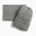 Комплект для девочки (шапка, снуд), цвет серый, размер 50-54 - фото 320169331