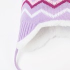 Комплект (шапка, шарф), сиреневый, размер 46-48 см (1-2 года) - Фото 2