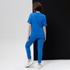 Комплект женский (футболка/брюки), цвет голубой, размер 44 - Фото 4