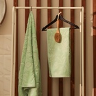 Полотенце махровое жаккардовое LoveLife Flowers 70×130 см, цвет мятный, 100% хл, 500 г/м² - Фото 2