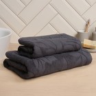 Полотенце махровое жаккардовое LoveLife Leaves 50×90 см, цвет тёмно-серый, 100% хл, 500 г/м² - Фото 5