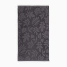 Полотенце махровое жаккардовое LoveLife Leaves 50х90 см, цвет тёмно-серый, 100% хл, 500 гр/м2 - Фото 2