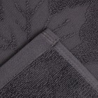 Полотенце махровое жаккардовое LoveLife Leaves 50х90 см, цвет тёмно-серый, 100% хл, 500 гр/м2 - Фото 4
