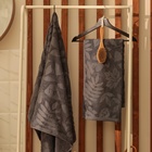 Полотенце махровое жаккардовое LoveLife Leaves 50×90 см, цвет тёмно-серый, 100% хл, 500 г/м² - Фото 2