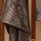 Полотенце махровое жаккардовое LoveLife Leaves 50×90 см, цвет тёмно-серый, 100% хл, 500 г/м² - Фото 3