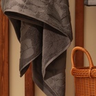 Полотенце махровое жаккардовое LoveLife Leaves 50×90 см, цвет тёмно-серый, 100% хл, 500 г/м² - Фото 4