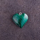 Подвеска "Сердце", натуральный малахит - фото 3278831