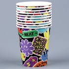 Стакан одноразовый бумажный "Стикеры", 250мл (комплект 10 шт) - фото 22922491 Стакан одноразовый бумажный "Стикеры", 250мл (комплект 10 шт) - фото 22922491