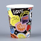 Стакан одноразовый бумажный "Стикеры", 250мл (комплект 10 шт) - фото 23179379 Стакан одноразовый бумажный "Стикеры", 250мл (комплект 10 шт) - фото 23179379