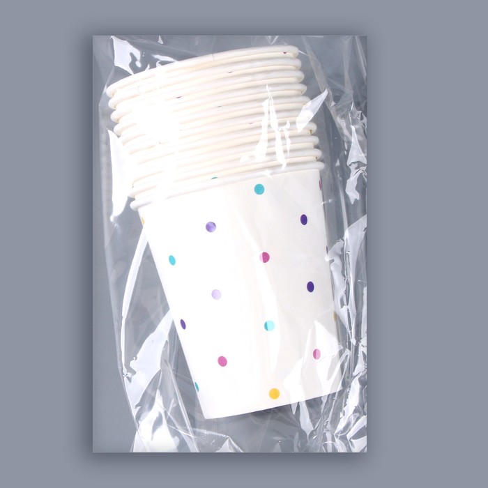 Стакан бумажный «Горошек», 250 мл 9826265