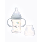 Бутылочка для кормления M&B, широкое горло, с ручками, от 0 мес., 150 мл., серый - Фото 7