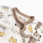 Комплект для новорождённых, цвет белый/медвежата, рост 62 см - фото 23492083