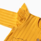 Лонгслив детский, цвет горчичный, рост 74 см - фото 23516151