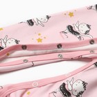 Комбинезон детский, цвет розовый/котята, рост 62 см - фото 25305758