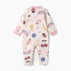 Комбинезон детский, цвет кремовый/фрукты, рост 86 см - фото 24261022