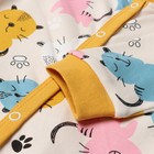 Комбинезон детский, цвет кремовый/котята, рост 80 см - фото 23516478