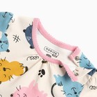 Лонгслив детский, цвет кремовый/котята, рост 68 см - фото 23492157