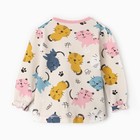 Лонгслив детский, цвет кремовый/котята, рост 68 см - фото 23492159