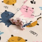 Лонгслив детский, цвет кремовый/котята, рост 74 см - фото 23492161