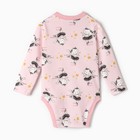 Боди детское, цвет розовый/котята, рост 68 см - фото 23516512