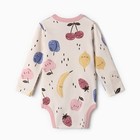 Боди детское, цвет кремовый/фрукты, рост 62 см - фото 23516548