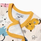 Боди детское, цвет кремовый/котята, рост 68 см - фото 23516569