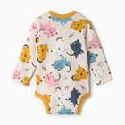 Боди детское, цвет кремовый/котята, рост 68 см - фото 23516572