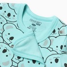 Боди детское, цвет ментоловый/коалы, рост 68 см - фото 23516609